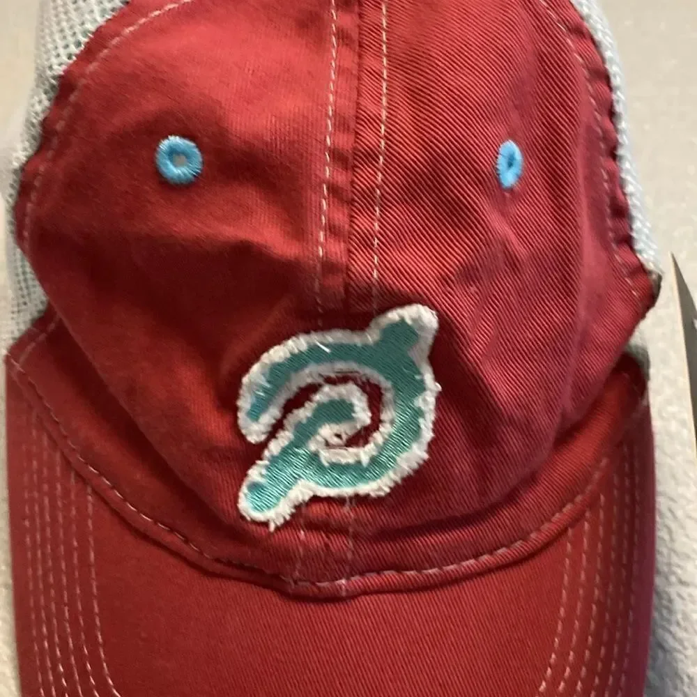 NWT- Peloton color block hat- maroon and blue